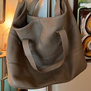 Vince Camuto Leather carryall satchel